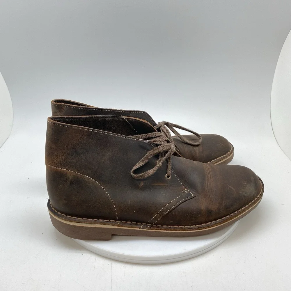 Clarks Bushacre Boots Mens 9 M Brown Casual Chukka Preppy Ankle Shoes 15522